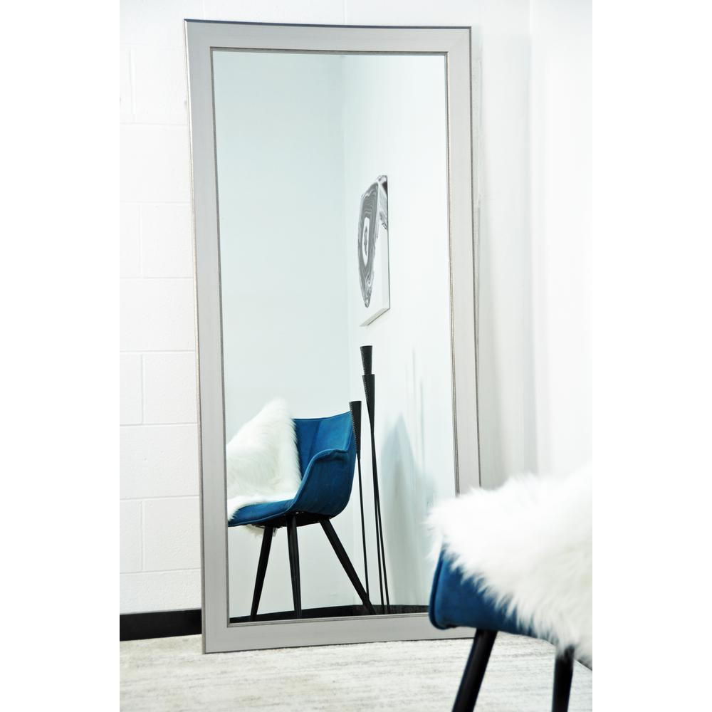 Mid Century Modern Floor Mirrors The Home Depot Mod Euro Silver Tall Framed Mirror