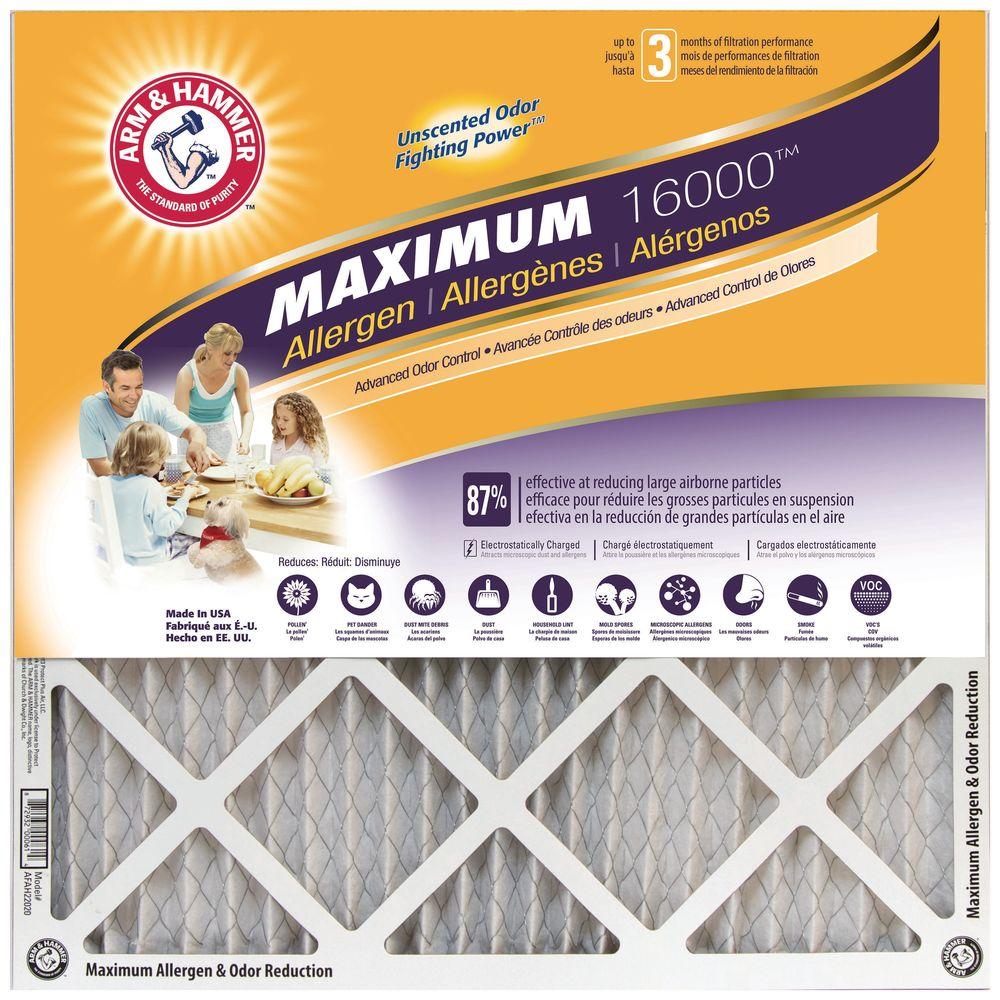 UPC 872932000485 product image for Arm & Hammer 12 x 12 x 1 Maximum Allergen and Odor Reduction FPR 7 Air Filter (4 | upcitemdb.com