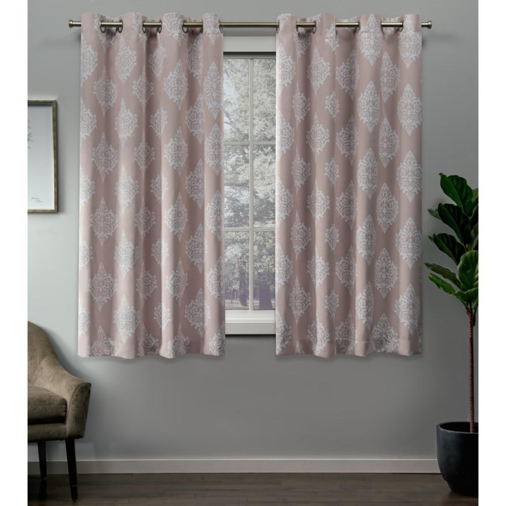 Exclusive Home Curtains Medallion 52 in. W x 63 in. L Woven Blackout ...