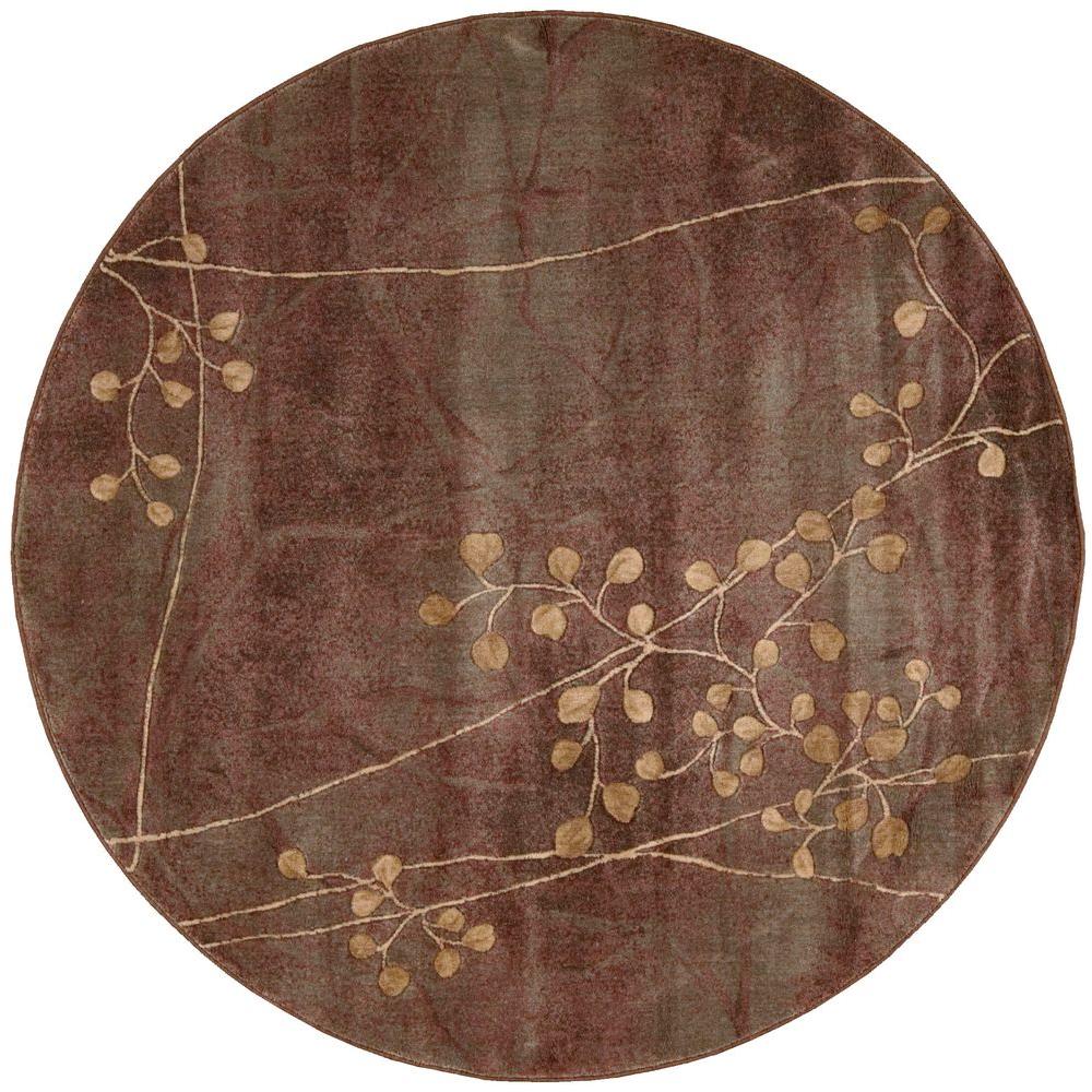 Nourison Somerset Multicolor 5 ft. 6 in. Round Area Rug048080 The Home Depot