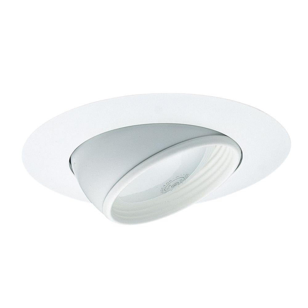 Eyeball Retrofit Recessed Lighting The Home Depot White Recessed Eyeball With Baffle Trim