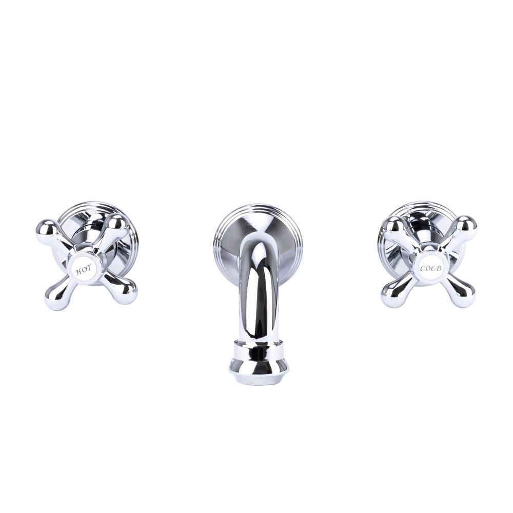 Fontaine by Italia 2Handle Traditional Wall Mount Bathroom Faucet with