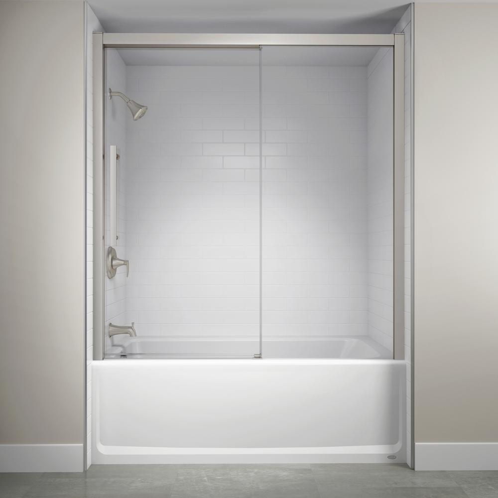 Bypass Sliding Shower Doors Showers The Home Depot