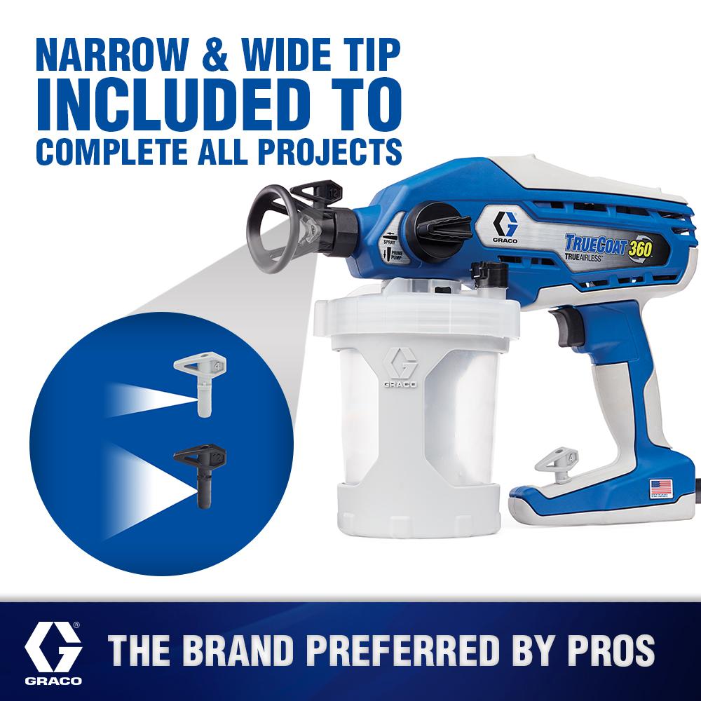 GRACO Airless Paint Sprayer TrueCoat 360 Electric Handheld Painting Gun ...