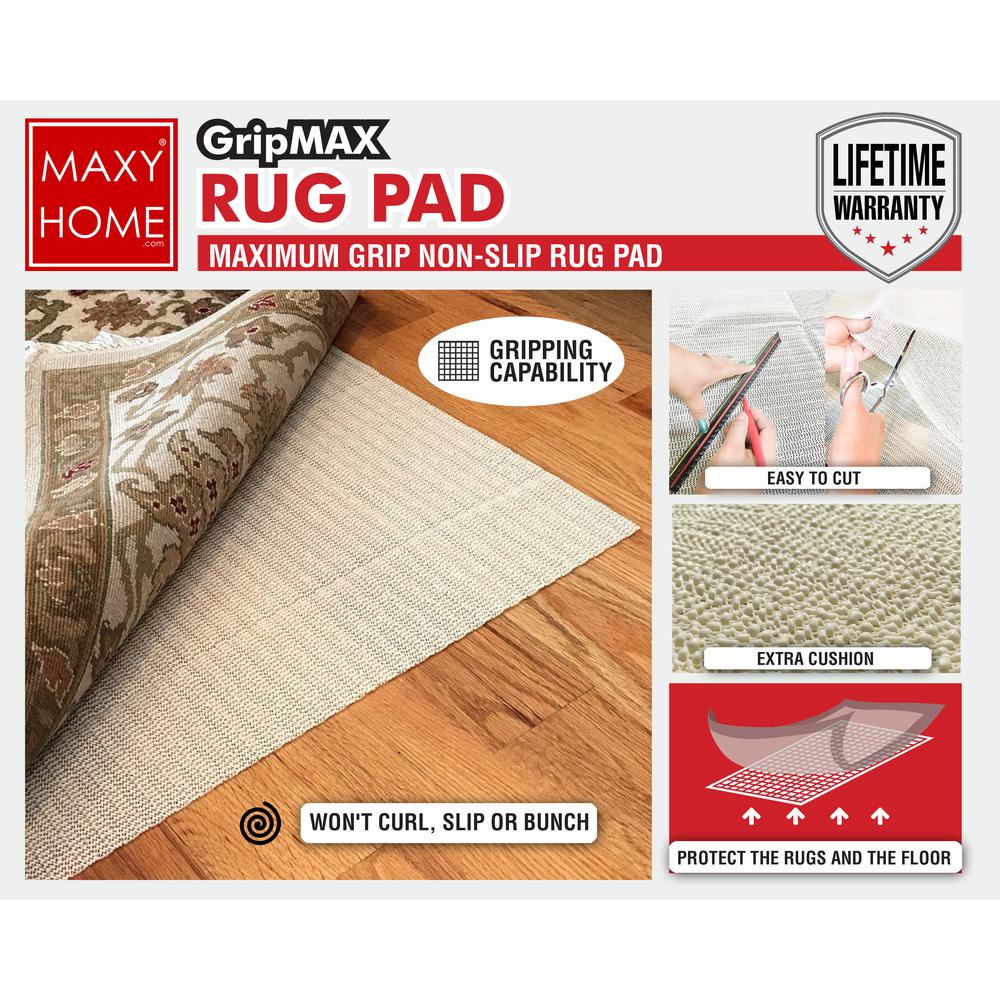 Keep Your Rugs Safe and in Place LHFLIVE 3 x 5 Non-Slip Area Rug Pad Extra Thick Rug Gripper for Any Hard Surface Floors