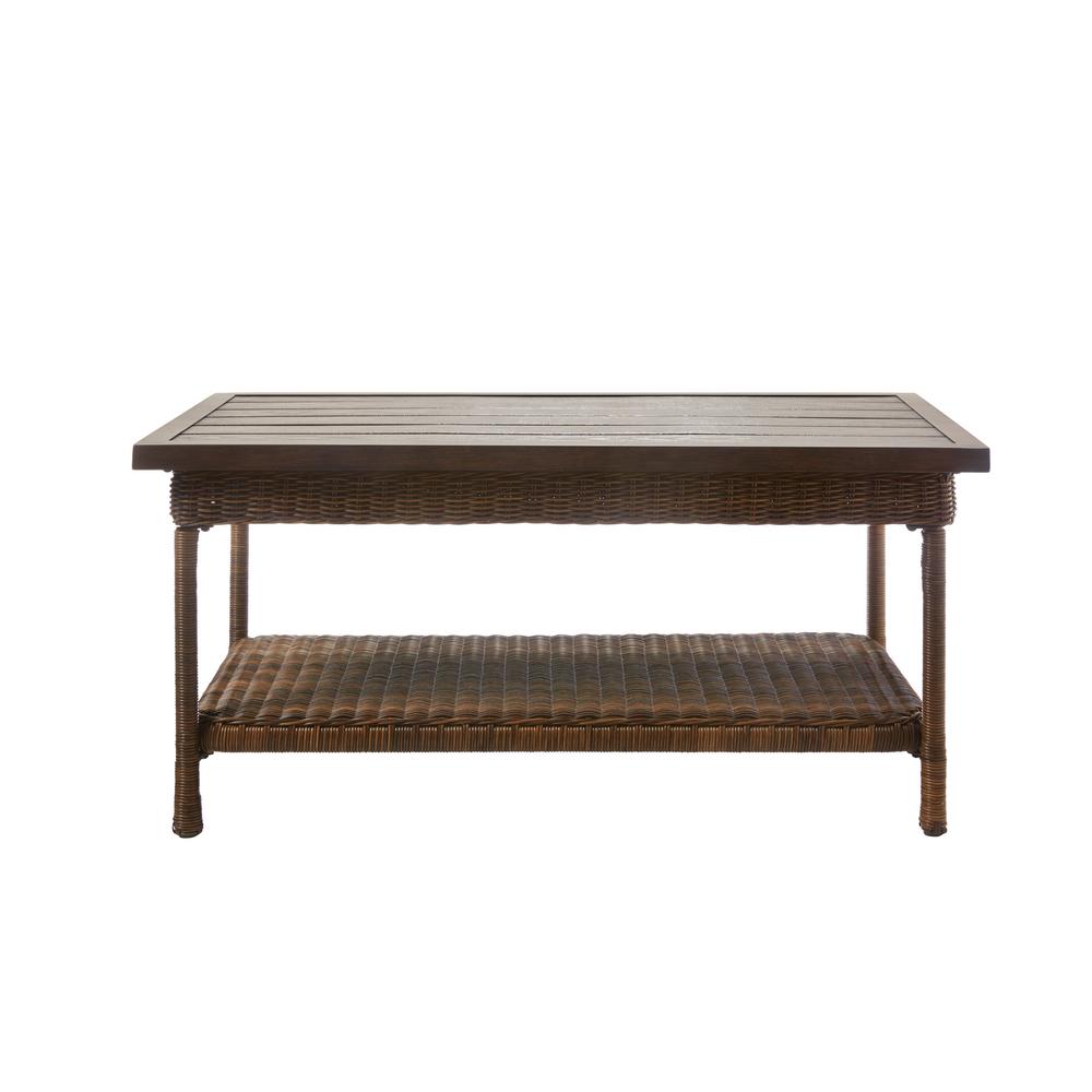 Hampton Bay Beacon Park Wicker Outdoor Patio Coffee Table With Slat Top Fws80486 The Home Depot - Hampton Bay Mix And Match Woven Coffee Table Hampton Bay Beacon Park Wicker Outdoor Patio Coffee Table With Slat Top Fws80486 The Home Depot - Hampton Bay Mix And Match Woven Coffee Table