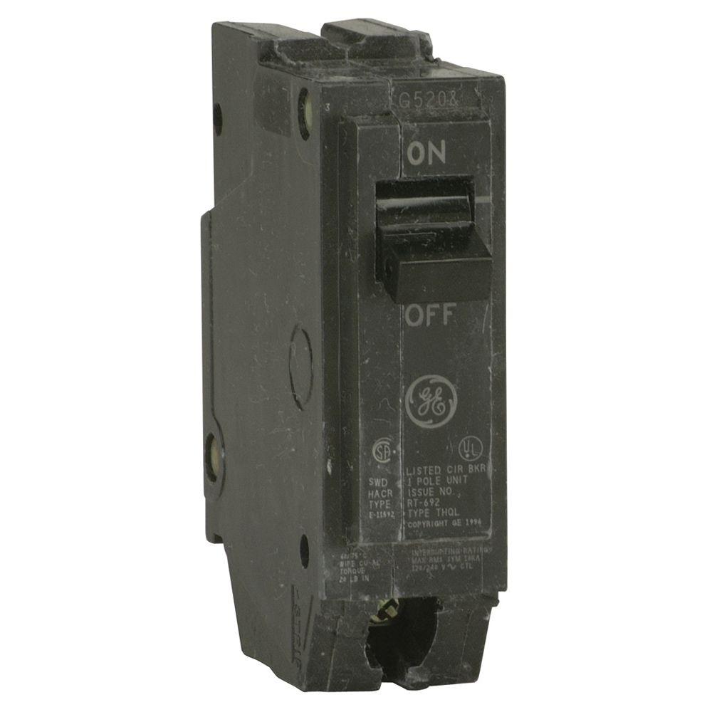 Ge Q Line 15 Amp 1 In Single Pole Circuit Breaker Thql1115 The Home Depot