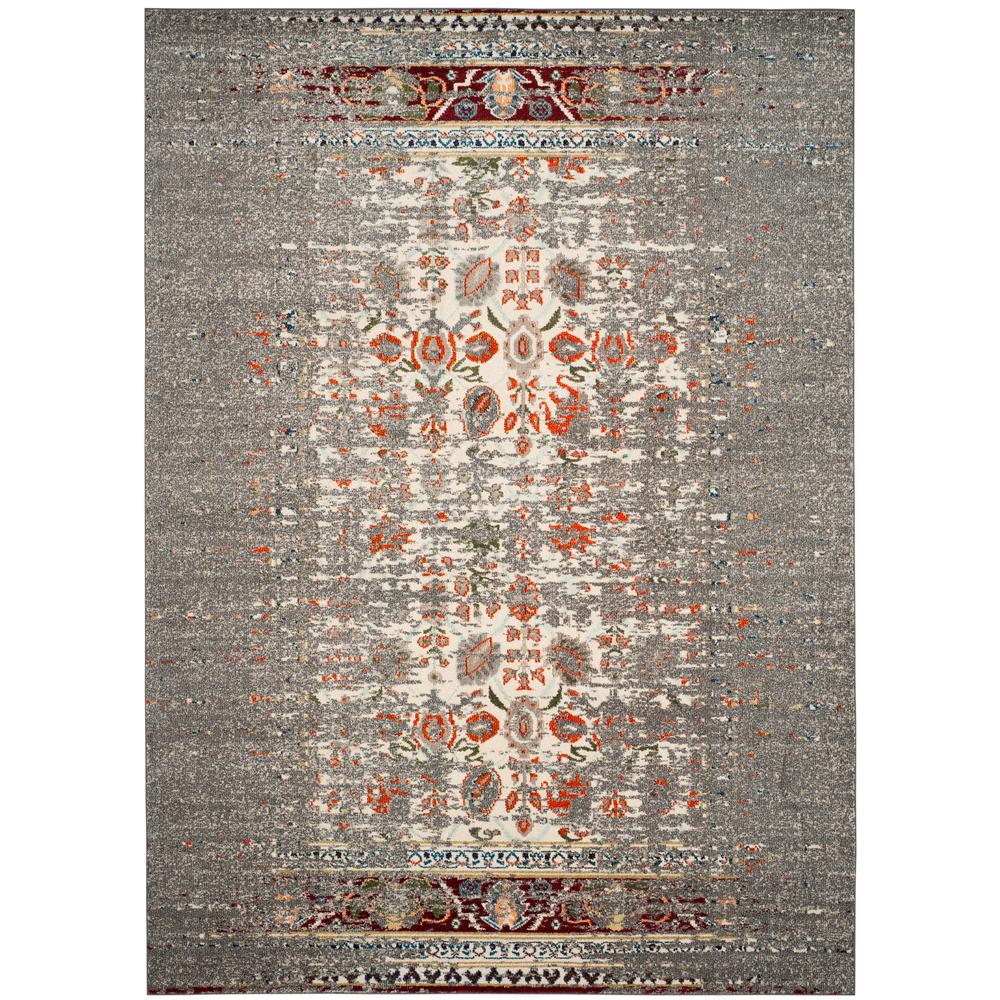 Distressed Area Rugs The Home Depot Monaco Gray Ivory 6