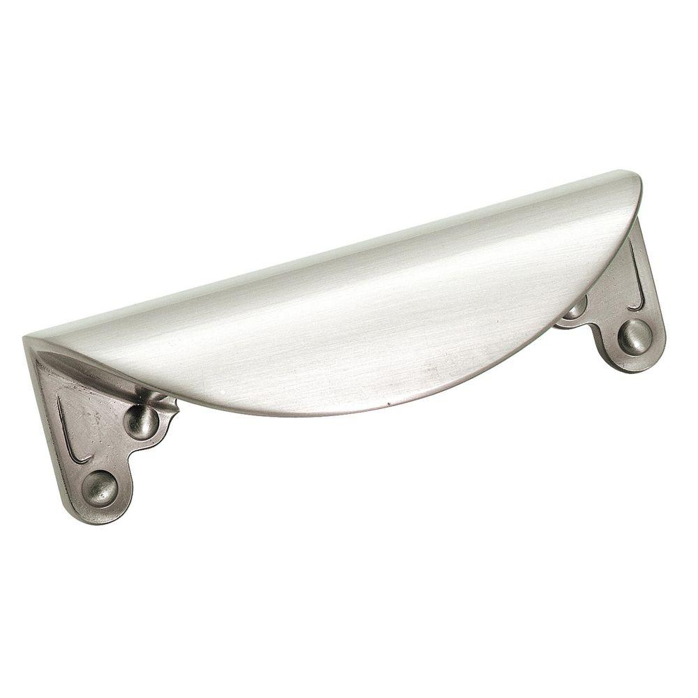 Amerock Inspirations 3 in. Satin Nickel Plain Cup PullBP1592G10  The Home Depot