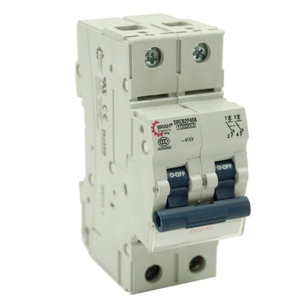 Connecticut Electric 2-Pole 0.5 Amp Din Rail Circuit Breaker-BEDRCB2P0 ...