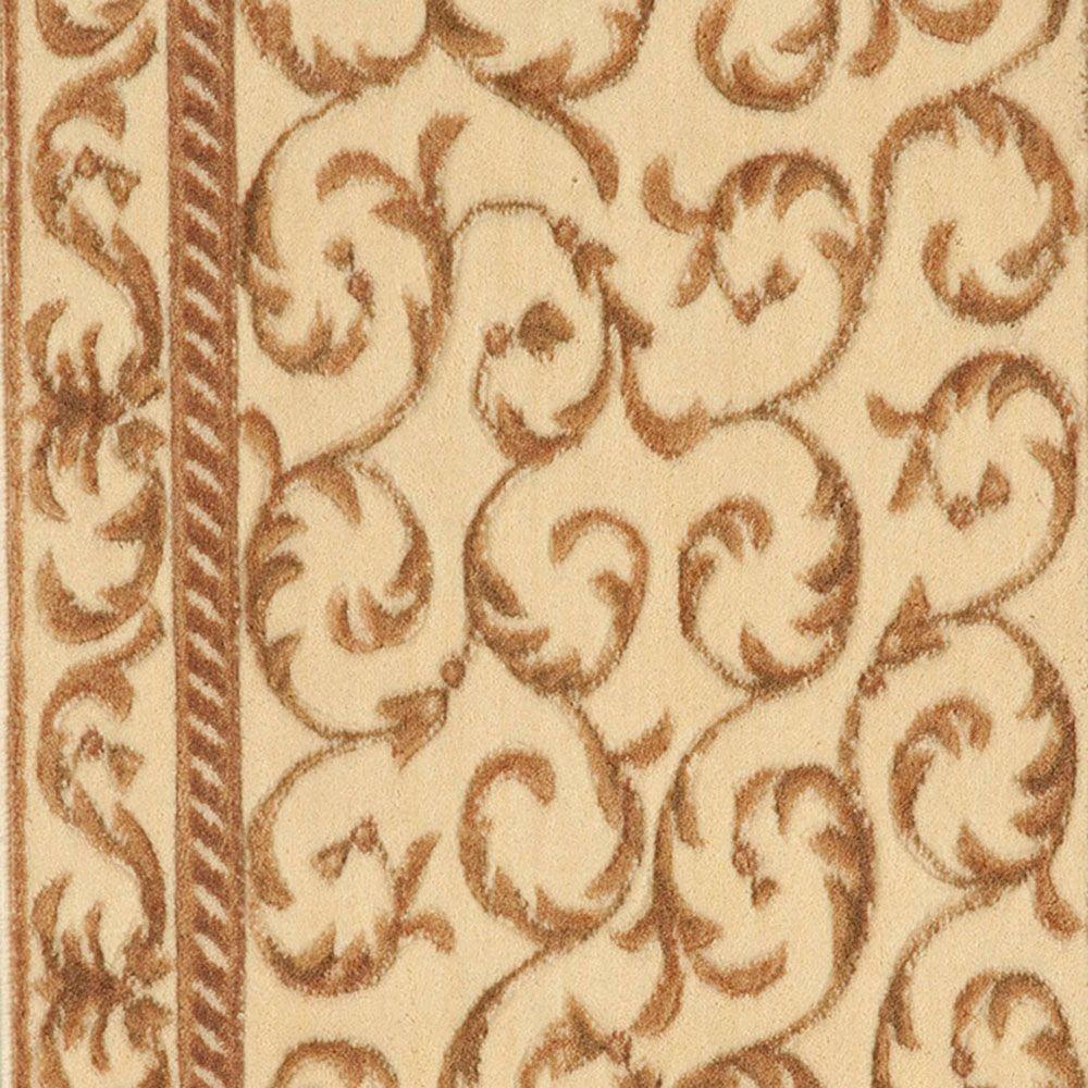 Nourtex Scrollworks Color Vanilla 9 in. Carpet Border023988 The