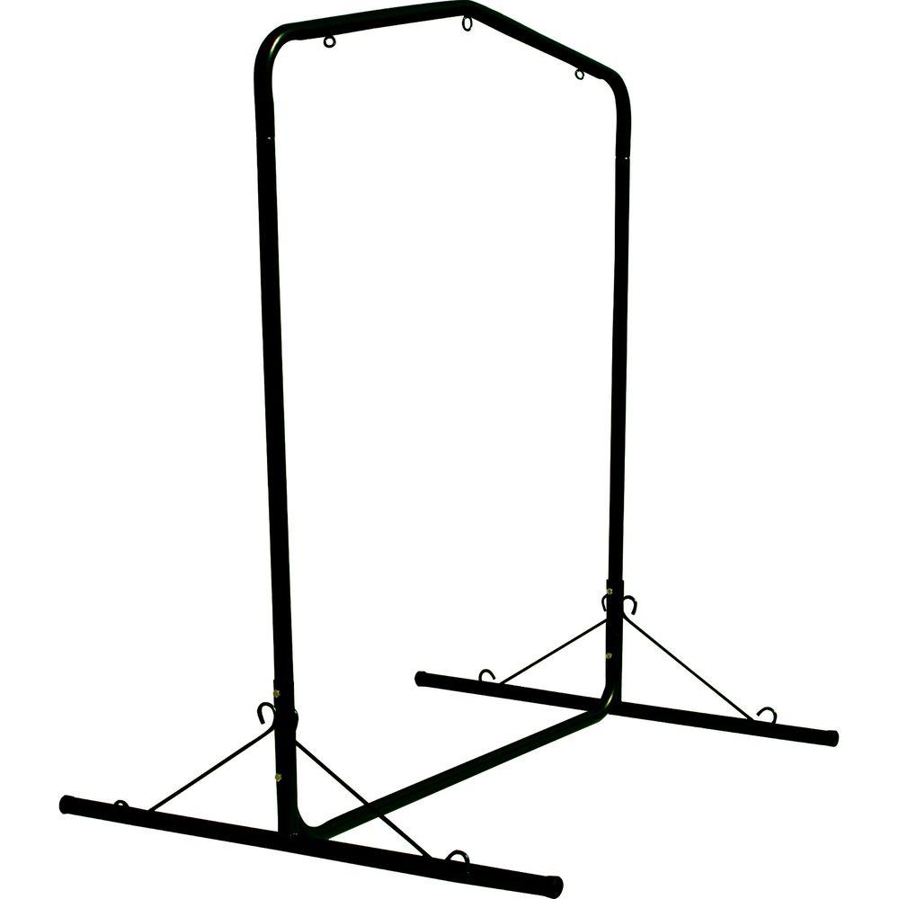 Pawleys Island 5.5 ft Wide Black Textured Large Steel Swing Stand by Pawleys Island