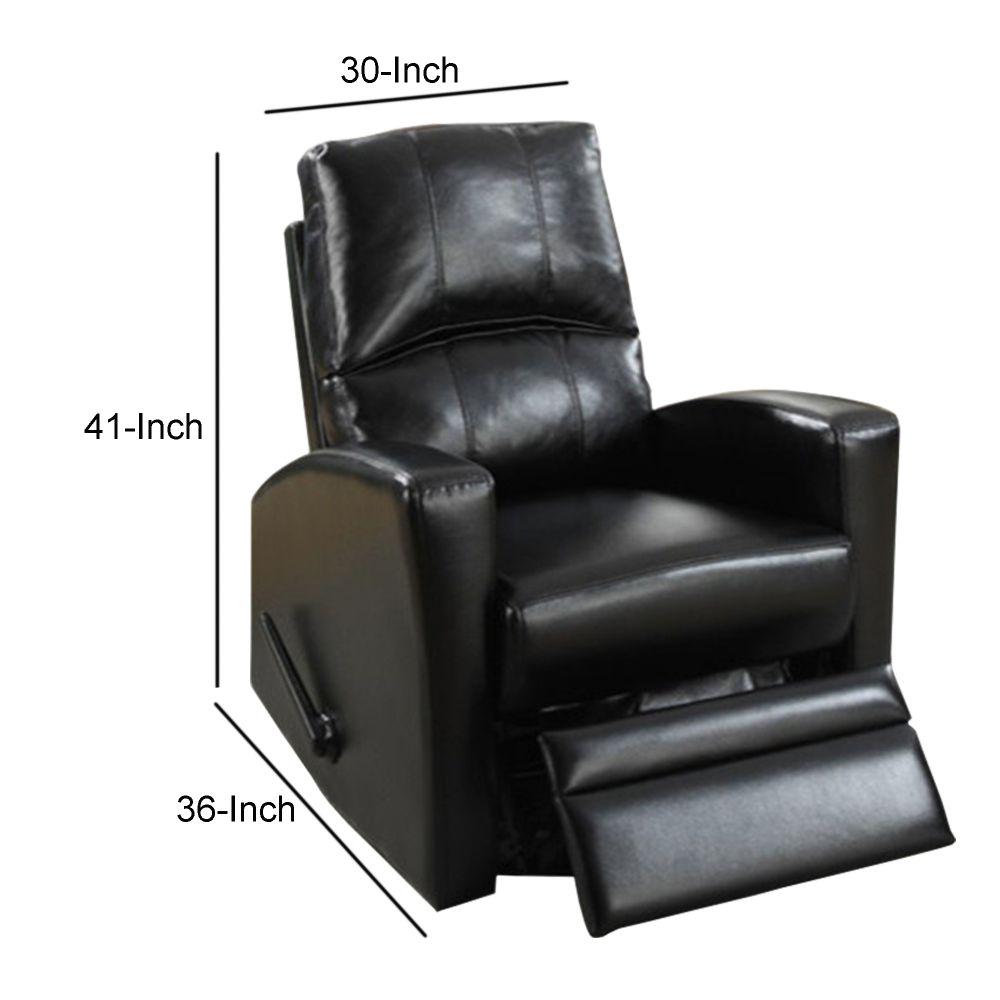 faux leather swivel rocker recliner