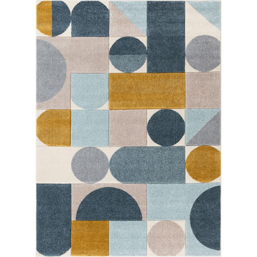 Well Woven Ruby Dede Blue Mid Century Modern Geometric 5 Ft 3 In X 7 Ft 3 In Area Rug Ru 104 5 The Home Depot