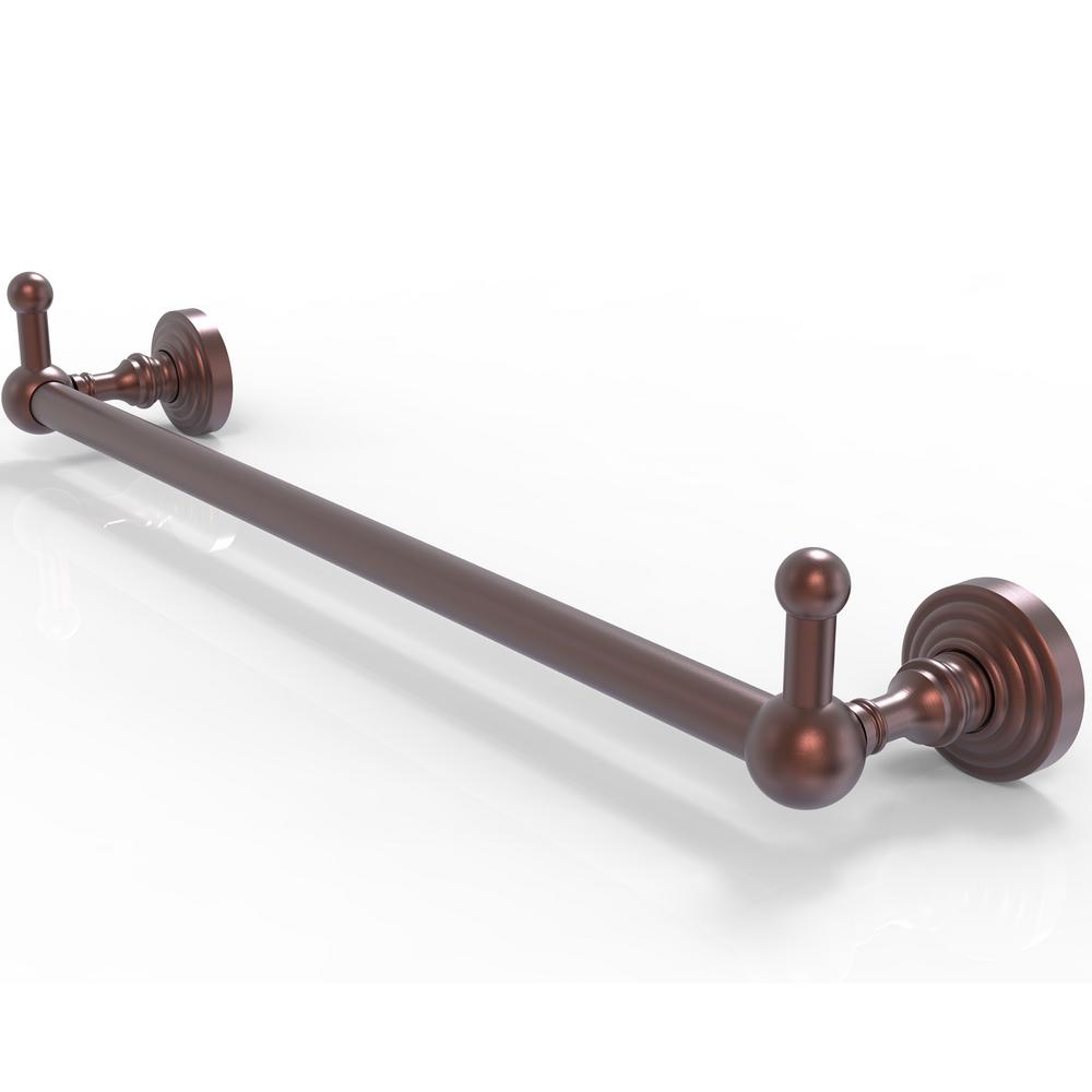 Allied Brass Waverly Place Collection 24 In Towel Bar With Allied Brass Waverly Place Collection 24 In Towel Bar With Integrated Hooks Antique Copper