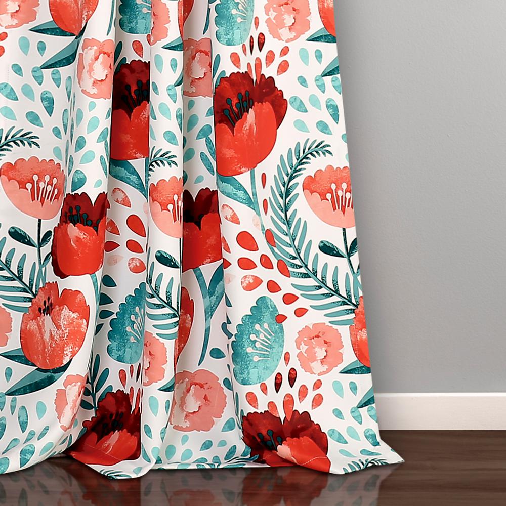 Lush Decor Poppy Garden Window Panels Multi 84 X 52 2 Pc Set 100
