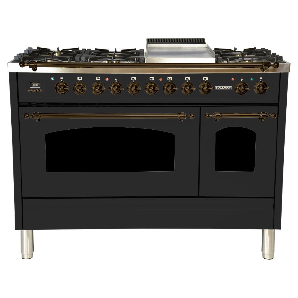 hallman double oven range