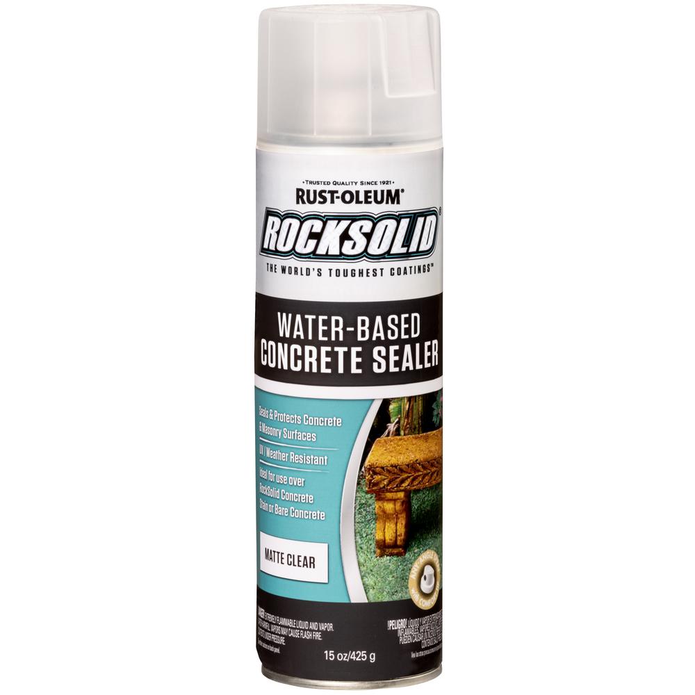 RustOleum Concrete Stain 15 oz. WaterBased Clear Matte Sealer Spray