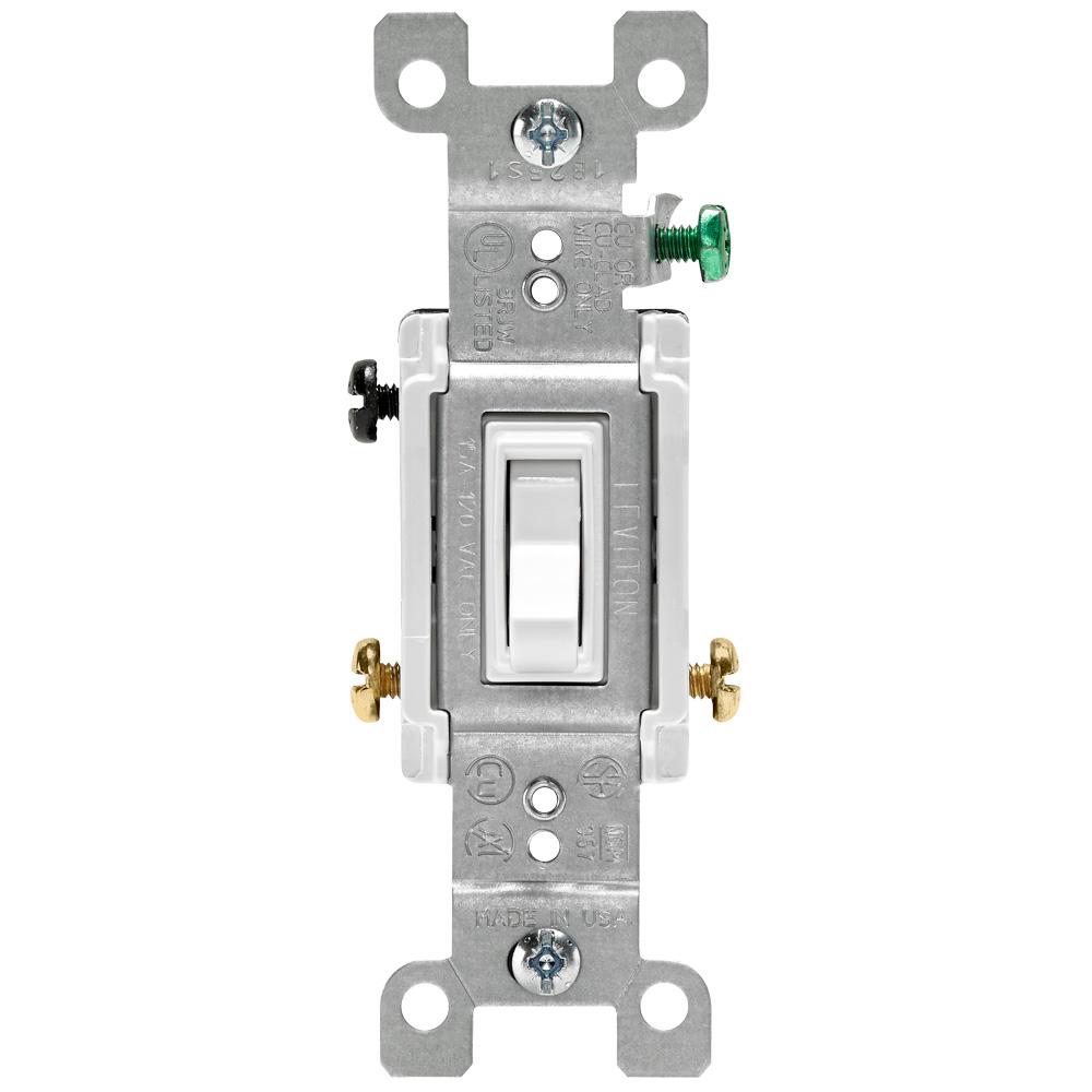 Leviton 15 Amp 3Way Toggle Switch, WhiteR620145302W The Home Depot