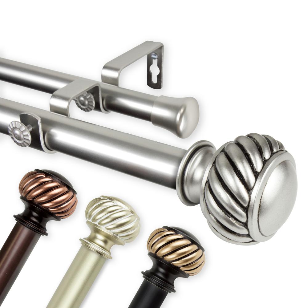 Rod Desyne Baldir 1 In Dia 66 In 120 In Double Curtain Rod In