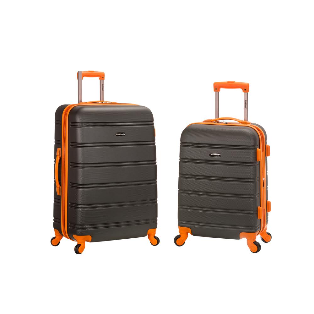 Rockland Melbourne Expandable 2-Piece Hardside Spinner Luggage Set, Charcoal, Grey was $340.0 now $102.0 (70.0% off)
