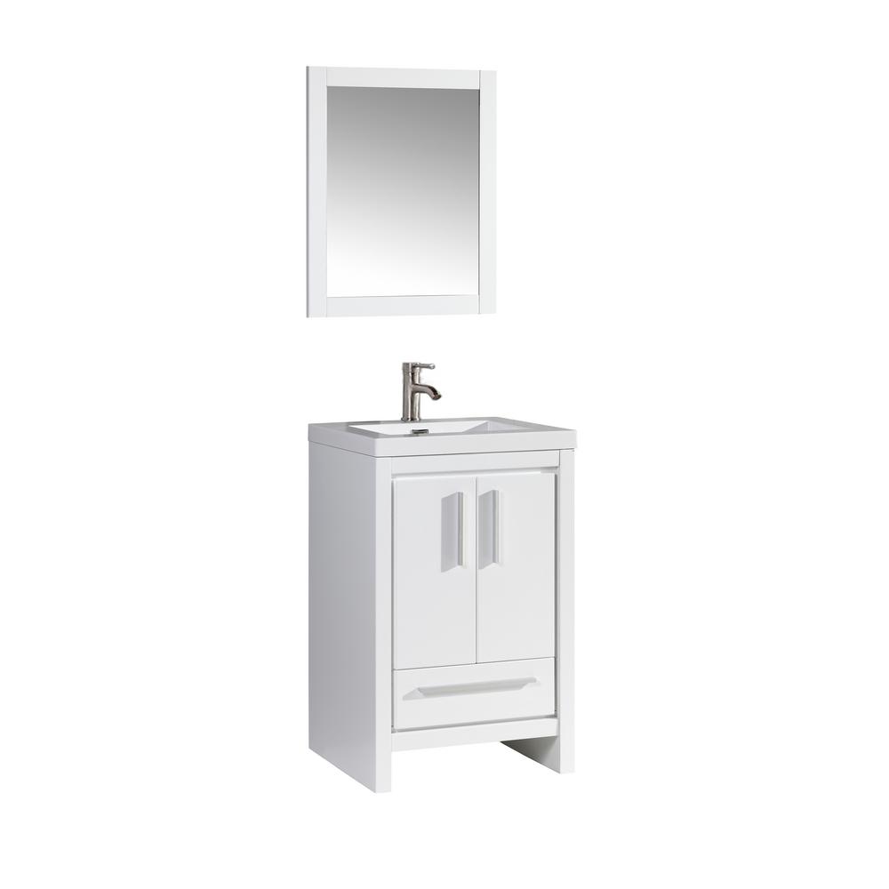 24 In X 36 20 Vanity White With Acrylic Basin Top 24 In X 36 20 Vanity White With Acrylic Basin Top Mtd Mi24w The Home Depot