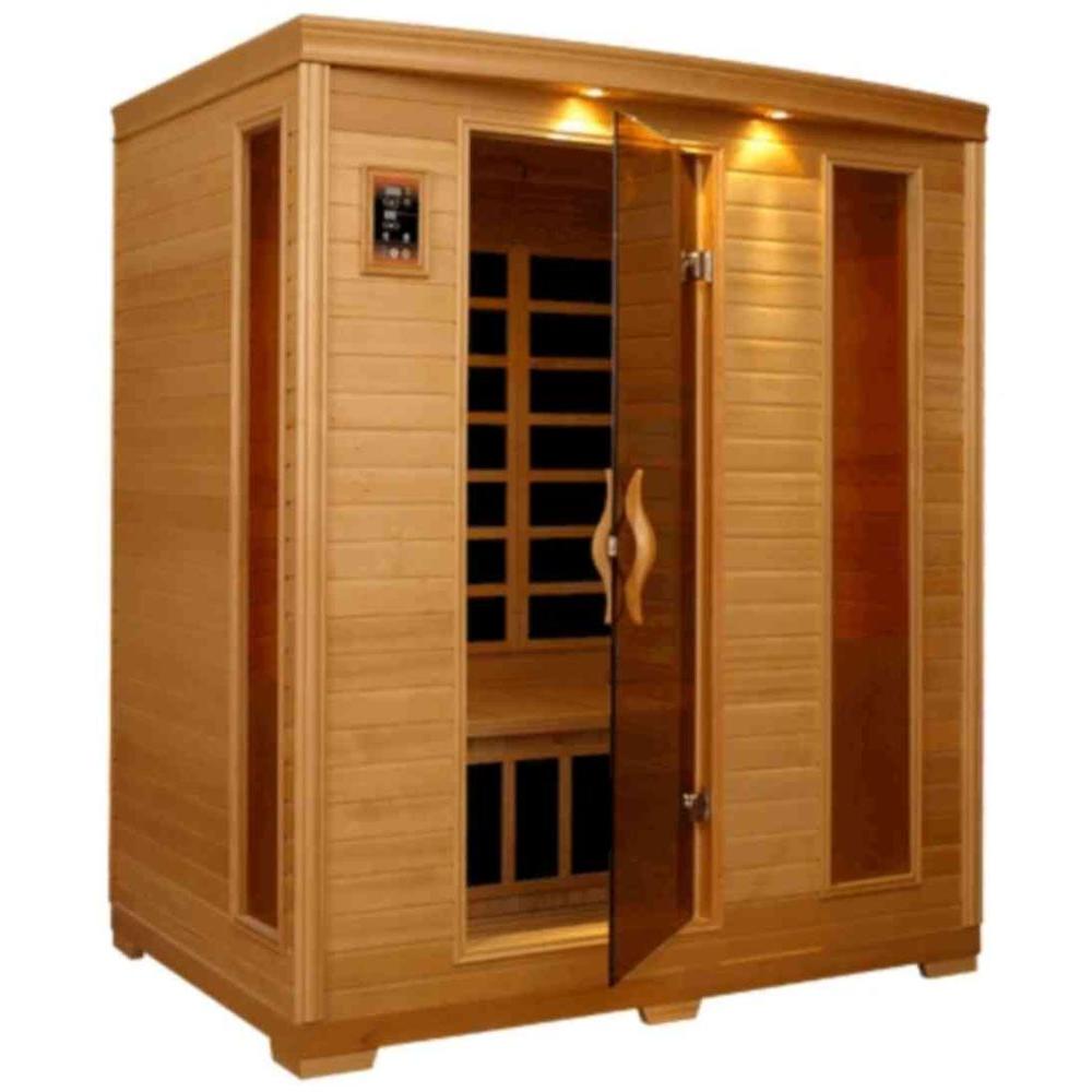 Radiant Sauna 1 to 2 Person Hemlock Infrared Sauna with 4 Carbon