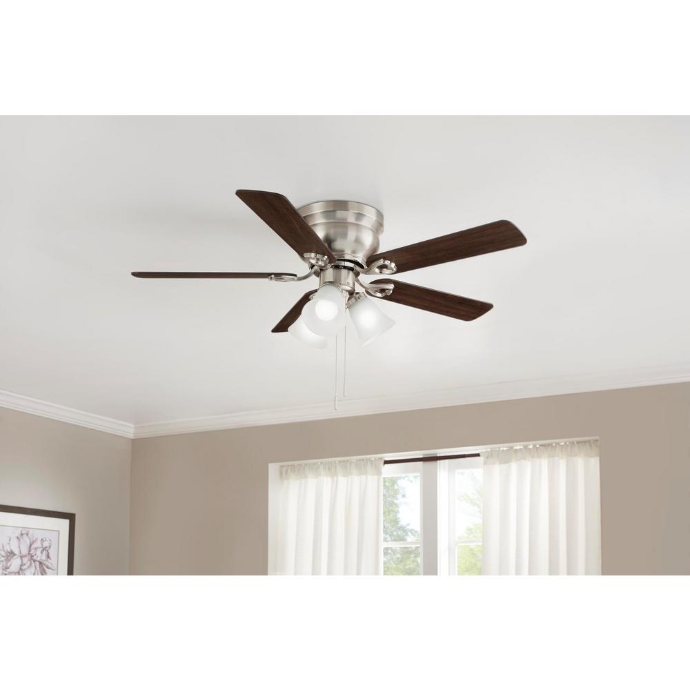 Clarkston Ii 44 In Led Indoor Brushed Nickel Ceiling Fan With