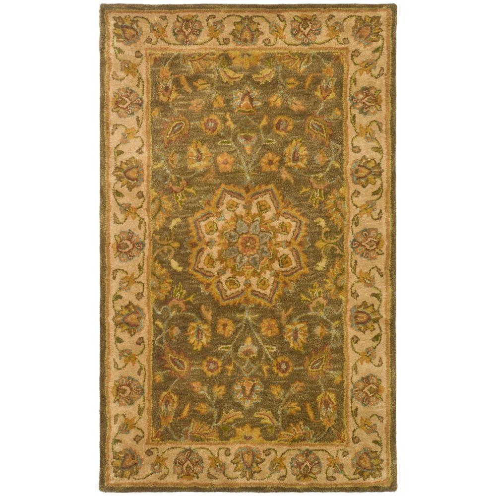 Safavieh Heritage Green Taupe 2 Ft X 3 Ft Area Rug HG954A 2 The   Green Taupe Safavieh Area Rugs Hg954a 2 64 1000 