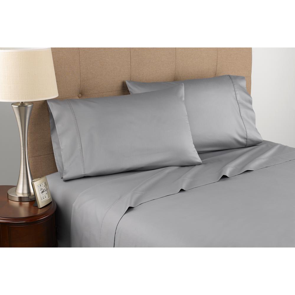 Modern Living 300 Thread Count Certified Organic Grey Cotton Queen 300 Thread Count Certified Organic Grey Cotton Queen Sheet Set