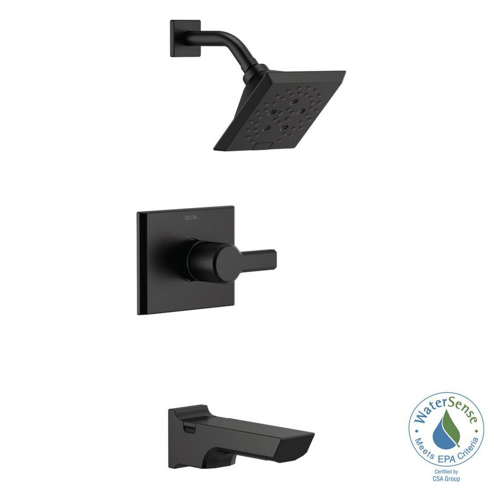 Delta Pivotal 1 Handle Wall Mount Tub And Shower Trim Kit With Delta Pivotal 1 Handle Wall Mount Tub And Shower Trim Kit With H2okinetic Technology