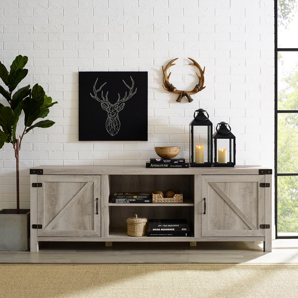 Walker Edison Furniture Company 70 In White Oak Barn Door