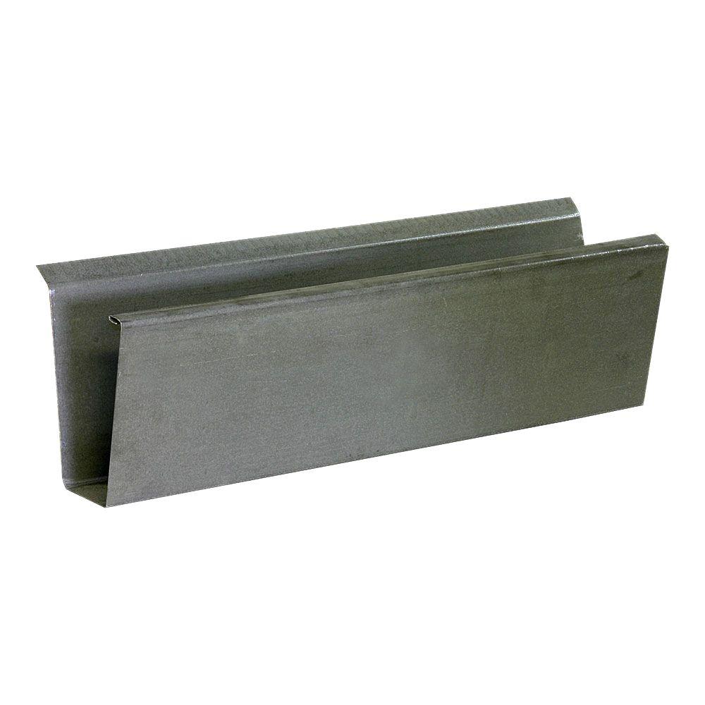 Construction Metals 51/4 in. x 10 ft. Silver Steel Fascia Gutter with