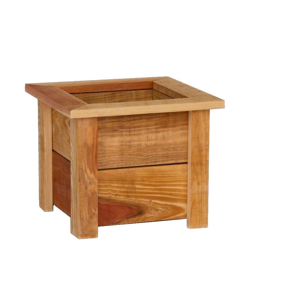 Hollis Wood Products 153/4 in. Square Redwood Planter Box12027 The