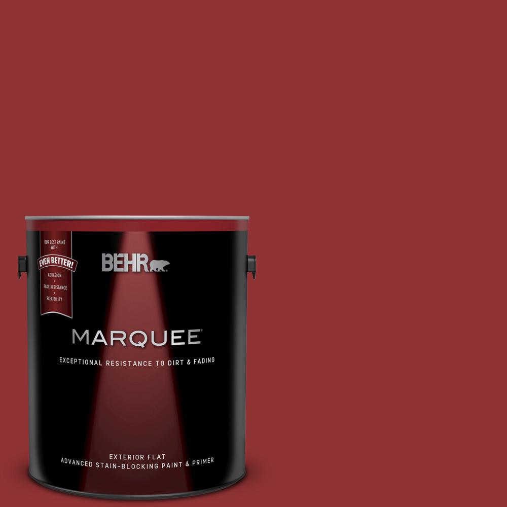 Behr Marquee 1 Gal S H 180 Awning Red Flat Exterior Paint And S H 180 Awning Red Flat Exterior Paint And Primer In One