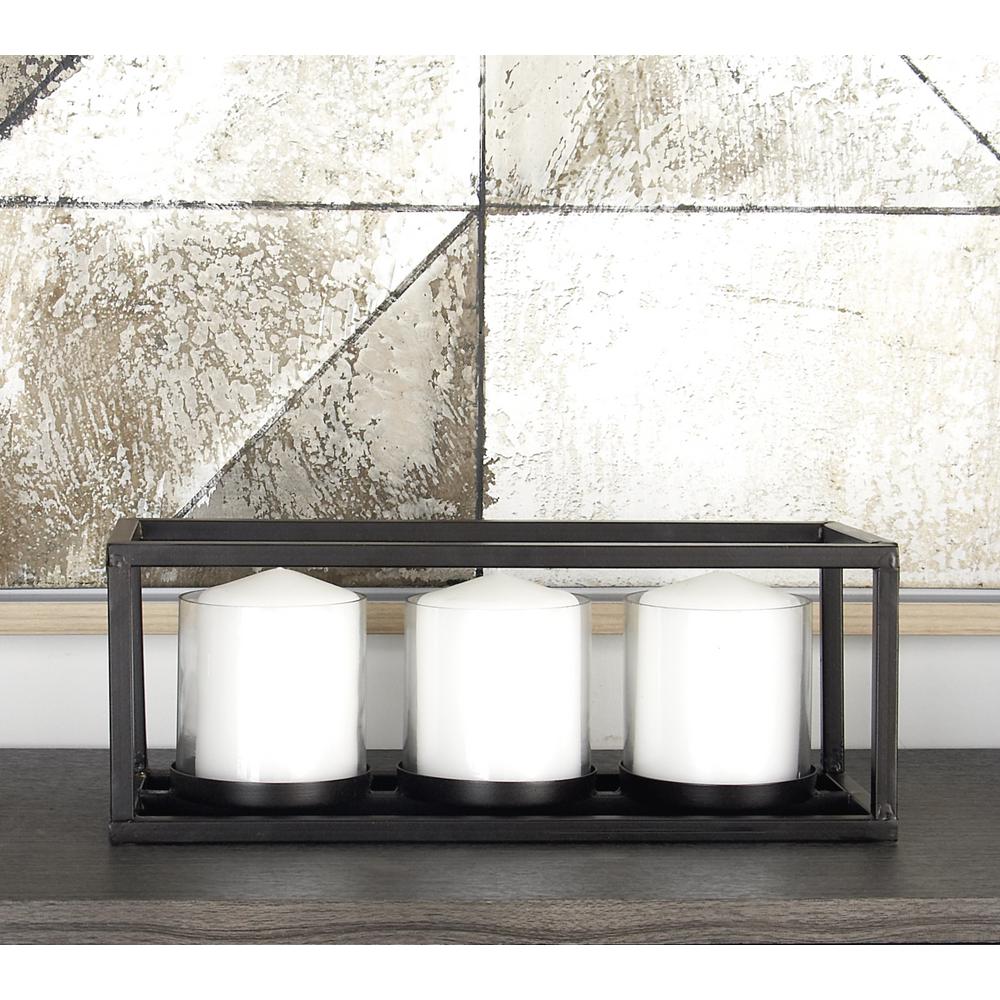 rectangle glass candle holder