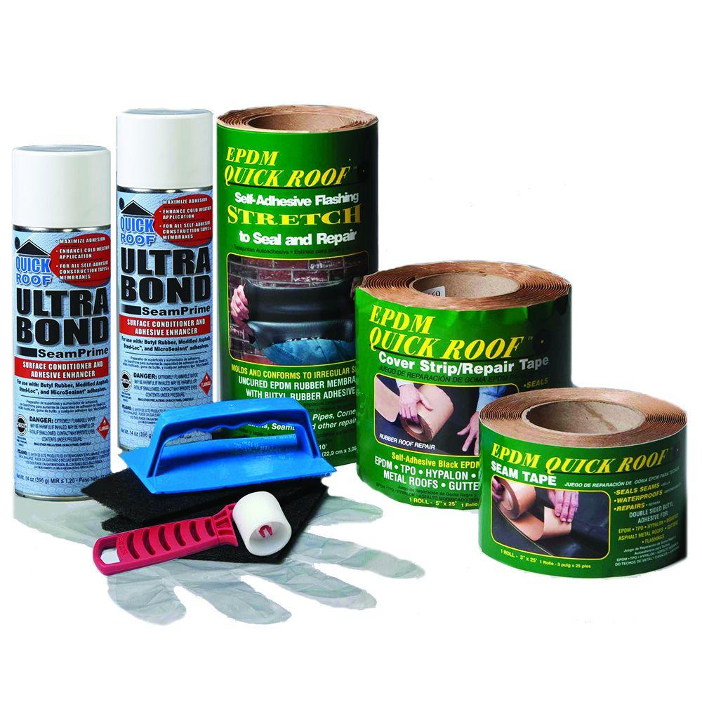 Quick Roof Single Ply Roof Maintenance And Repair Kit Epdm Kit The Home Depot