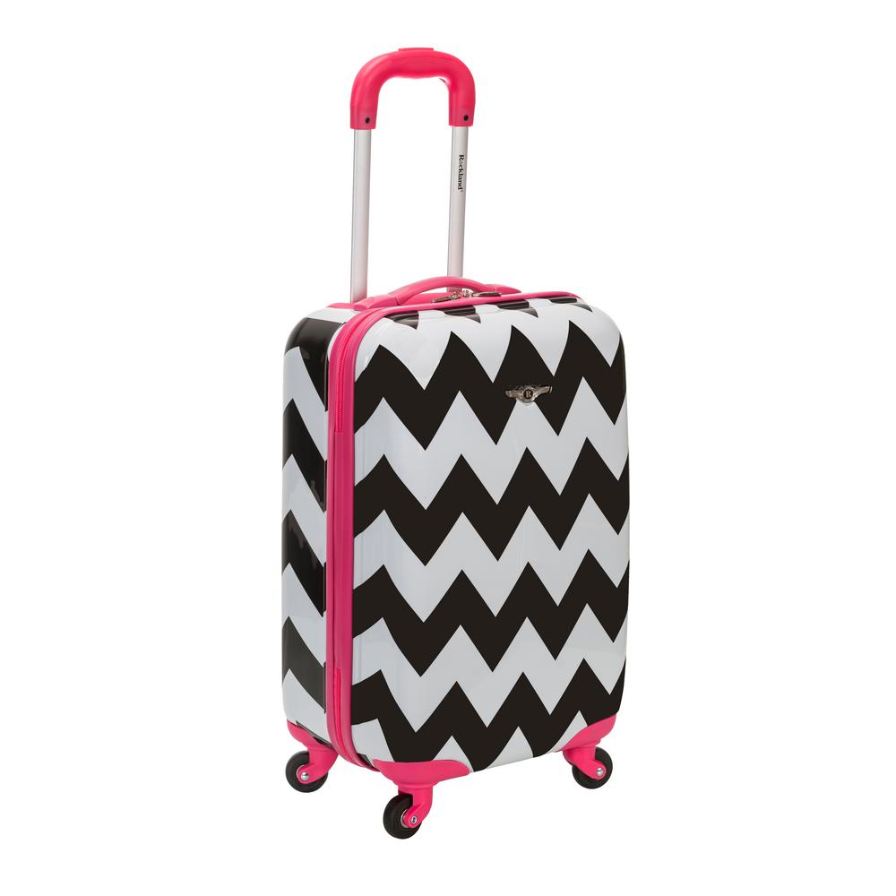 Rockland 20 in. Polycarbonate Carry-On, Pinkchevron was $160.0 now $56.0 (65.0% off)