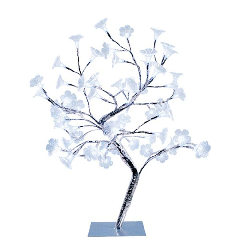 Simple Designs 23 62 In Morning Glory Led Lighted Silver Decorative Morning Glory Led Lighted Silver Decorative Tree Lamp