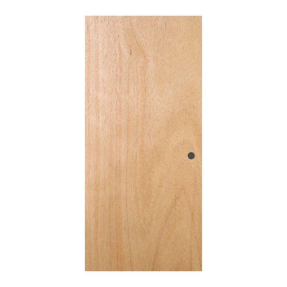 Jeld Wen 24 In X 80 In Unfinished Flush Hardwood Interior Door