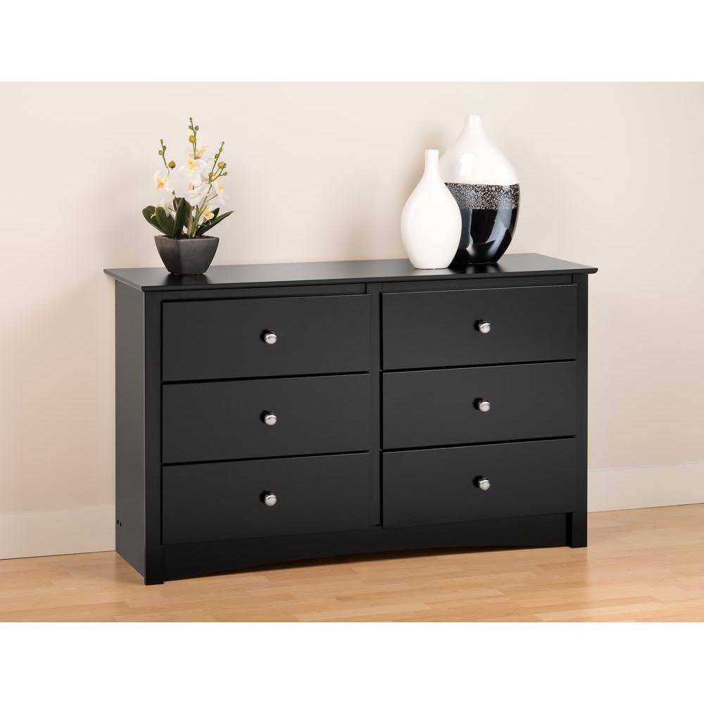 Prepac Sonoma 1 Drawer Black Nightstand Bdc 2401 The Home Depot