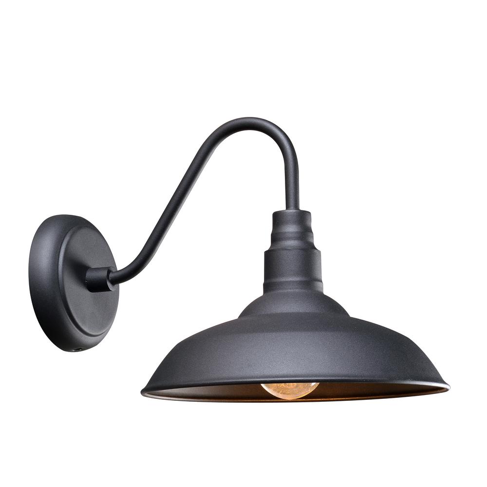 Kenroy Home Dale 1 Light Black Outdoor Wall Lantern Sconce