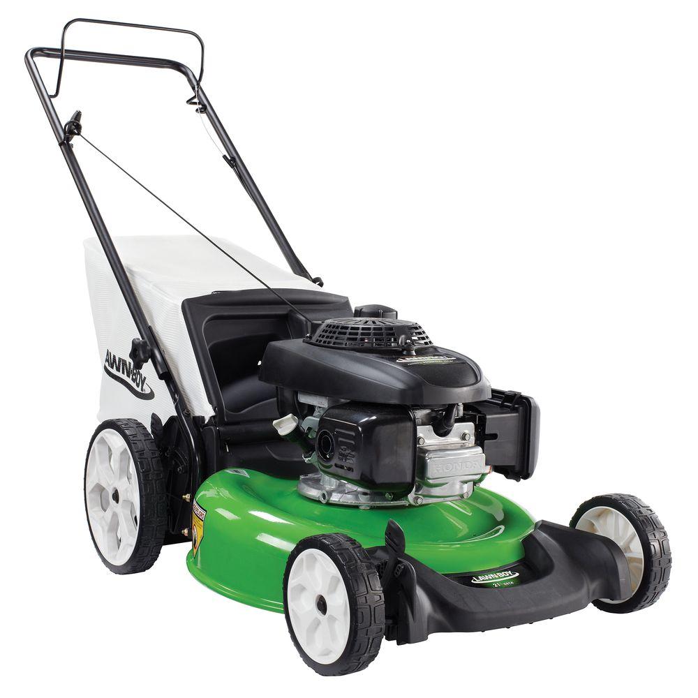 Lawn-Boy 21 in. Honda Engine High Wheel Push Walk Behind Gas Lawn Mower ...