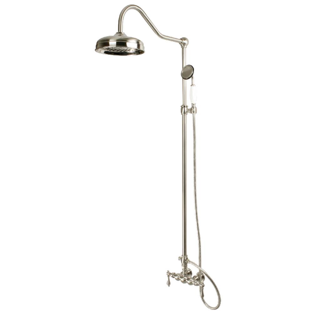 Kingston Brass 2 Handle 1 Spray Shower Claw Foot Tub Faucet With