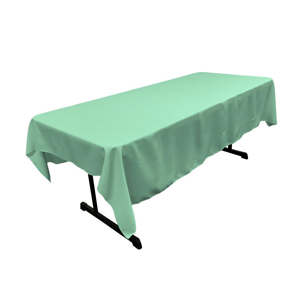La Linen 60 In X 84 Mint Polyester Poplin Rectangular La Linen 60 In X 84 Mint Polyester Poplin Rectangular Tablecloth