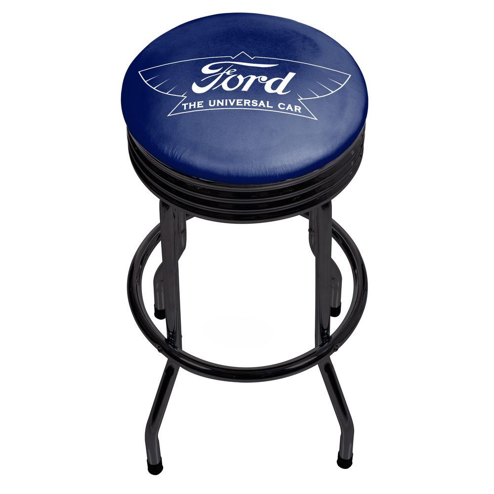 Ford The Universal Car 29 in. Chrome Swivel Cushioned Bar StoolFD1006UC The Home Depot