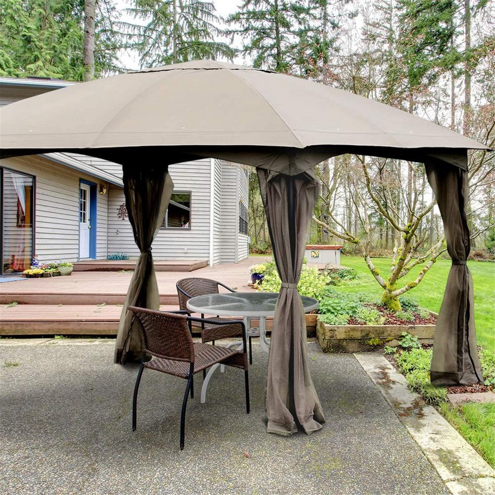 Casainc 11 5 Ft X Gray Fully Enclosed Outdoor Gazebo With Removable 4 Walls Wfop3600 The Home Depot - Outdoor Patio Removable Walls Casainc 11 5 Ft X Gray Fully Enclosed Outdoor Gazebo With Removable 4 Walls Wfop3600 The Home Depot - Outdoor Patio Removable Walls