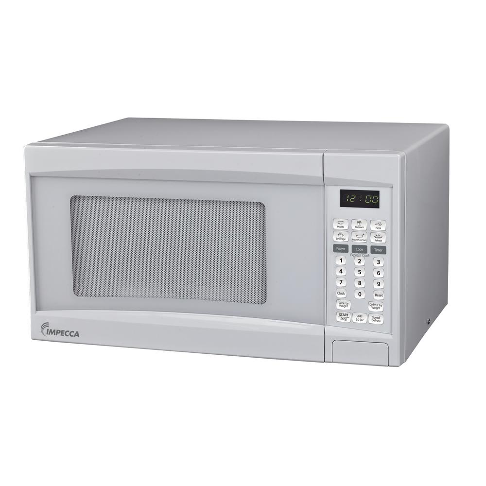 Impecca 0.7 cu. ft. Countertop Microwave in WhiteCM0773W The Home Depot