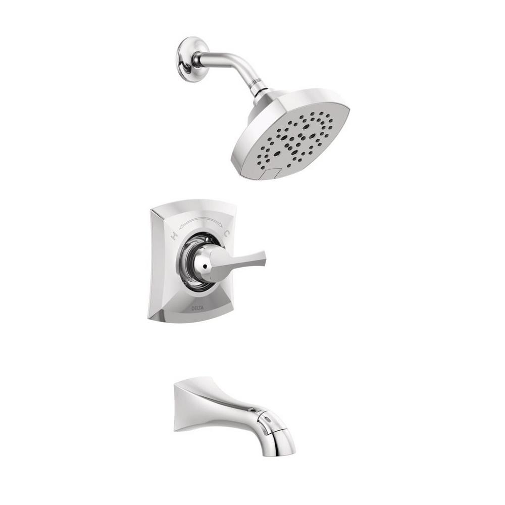 Delta Pierce Single-Handle 5-Spray Tub and Shower Faucet in Chrome (Valve Included), Grey