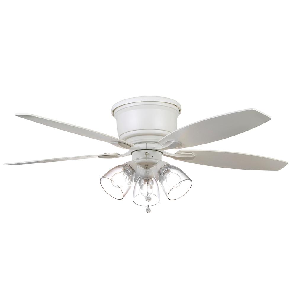 Hampton Bay Stoneridge 52 In Matte White Hugger Led Ceiling Fan Matte White Hugger Led Ceiling Fan